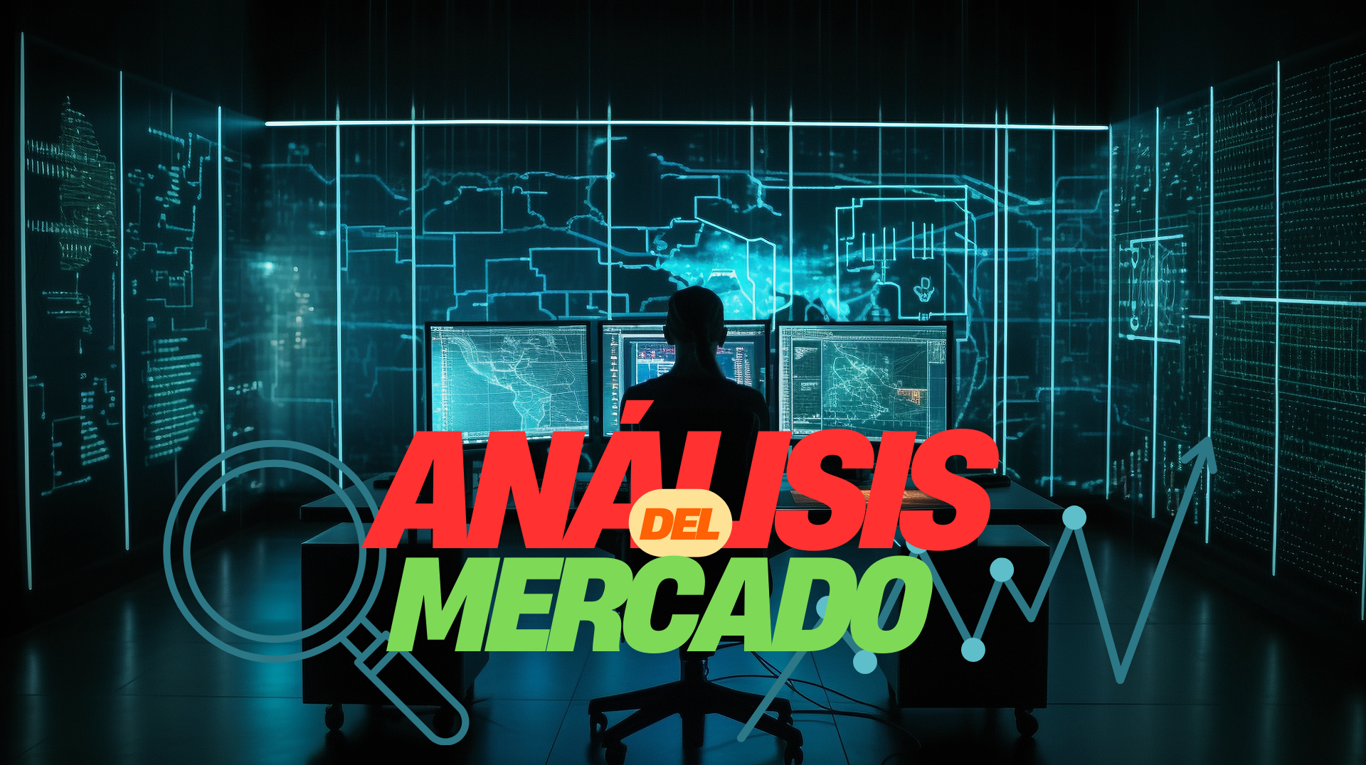 Inversor analizando gráficos de largo plazo